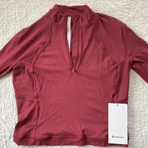 Cropped half-zip Lululemon long sleeve